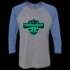 Unisex Triblend Three-Quarter Raglan T-Shirt Thumbnail