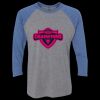 Unisex Triblend Three-Quarter Raglan T-Shirt Thumbnail