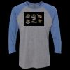 Unisex Triblend Three-Quarter Raglan T-Shirt Thumbnail