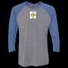 Unisex Triblend Three-Quarter Raglan T-Shirt Thumbnail